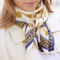 Foulard carré 100×100 grand format en coton imprimé - Bonheur du Jour Paris Bonheur du Jour Paris Hersée Paris 9