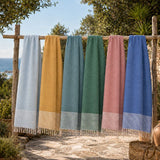 Fouta nid d’abeille coton recyclé 100x200 cm - By Foutas By Foutas Hersée Paris 9