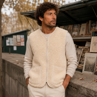 Gilet en laine bouclée Pepitco - veste sans manches unisexe - Coldbreaker Coldbreaker Hersée Paris 9