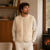 Gilet en laine bouclée Pepitco - veste sans manches unisexe - Coldbreaker Coldbreaker Hersée Paris 9