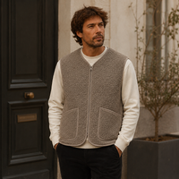 Gilet en laine bouclée Pepitco - veste sans manches unisexe - Coldbreaker Coldbreaker Hersée Paris 9