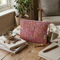 Pochette matelassée en coton imprimé main - Bonheur du Jour Paris Bonheur du Jour Paris Hersée Paris 9