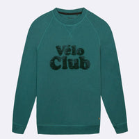 Sweat Darney broderie Vélo club en coton recyclé bleu vert - Faguo Faguo Hersée Paris 9