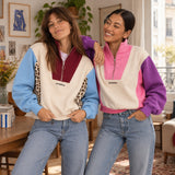 Sweat Emma col zippé oversize en coton bio - Perpète Perpète Hersée Paris 9
