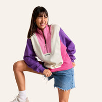 Sweat Emma col zippé oversize en coton bio - Perpète Perpète Hersée Paris 9