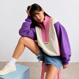 Sweat Emma col zippé oversize en coton bio - Perpète Perpète Hersée Paris 9
