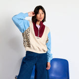 Sweat Emma col zippé oversize en coton bio - Perpète Perpète Hersée Paris 9