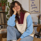 Sweat Emma col zippé oversize en coton bio - Perpète Perpète Hersée Paris 9