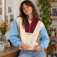 Sweat Emma col zippé oversize en coton bio - Perpète Perpète Hersée Paris 9