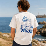 T-shirt Bon Appétit coton bio imprimé blanc - Homemade Homemade Hersée Paris 9