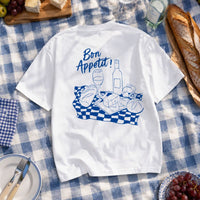 T-shirt Bon Appétit coton bio imprimé blanc - Homemade Homemade Hersée Paris 9