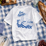 T-shirt Bon Appétit coton bio imprimé blanc - Homemade Homemade Hersée Paris 9
