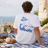T-shirt Bon Appétit coton bio imprimé blanc - Homemade Homemade Hersée Paris 9