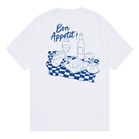 T-shirt Bon Appétit coton bio imprimé blanc - Homemade Homemade Hersée Paris 9