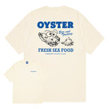 T-shirt Oyster coton bio imprimé crème - Homemade Homemade Hersée Paris 9
