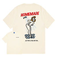 T-shirt Shower coton bio imprimé crème - Homemade Homemade Hersée Paris 9