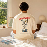 T-shirt Shower coton bio imprimé crème - Homemade Homemade Hersée Paris 9