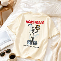 T-shirt Shower coton bio imprimé crème - Homemade Homemade Hersée Paris 9