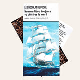 Tablette-livre « Homme libre toujours tu chériras la mer ! » Baudelaire - chocolat noir 74 % au Sarrasin Torréfié bio 80 g - Le Chocolat de Poche Le Chocolat de Poche Hersée Paris 9