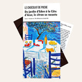 Tablette-livre « Du jardin d’Éden à la Côte d’Azur le citron se raconte » - chocolat noir 74 % bio citron de Sicile 80g - Le Chocolat de Poche Le Chocolat de Poche Hersée Paris 9