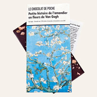 Tablette-livre « Petite histoire de l’amandier en fleurs de Van Gogh » – chocolat noir 74 % bio éclats d’amandes & pralines roses 80 g - Le Chocolat de Poche Le Chocolat de Poche Hersée Paris 9